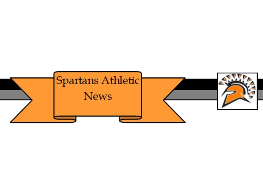 scroll with a spartan head and orange ribbon